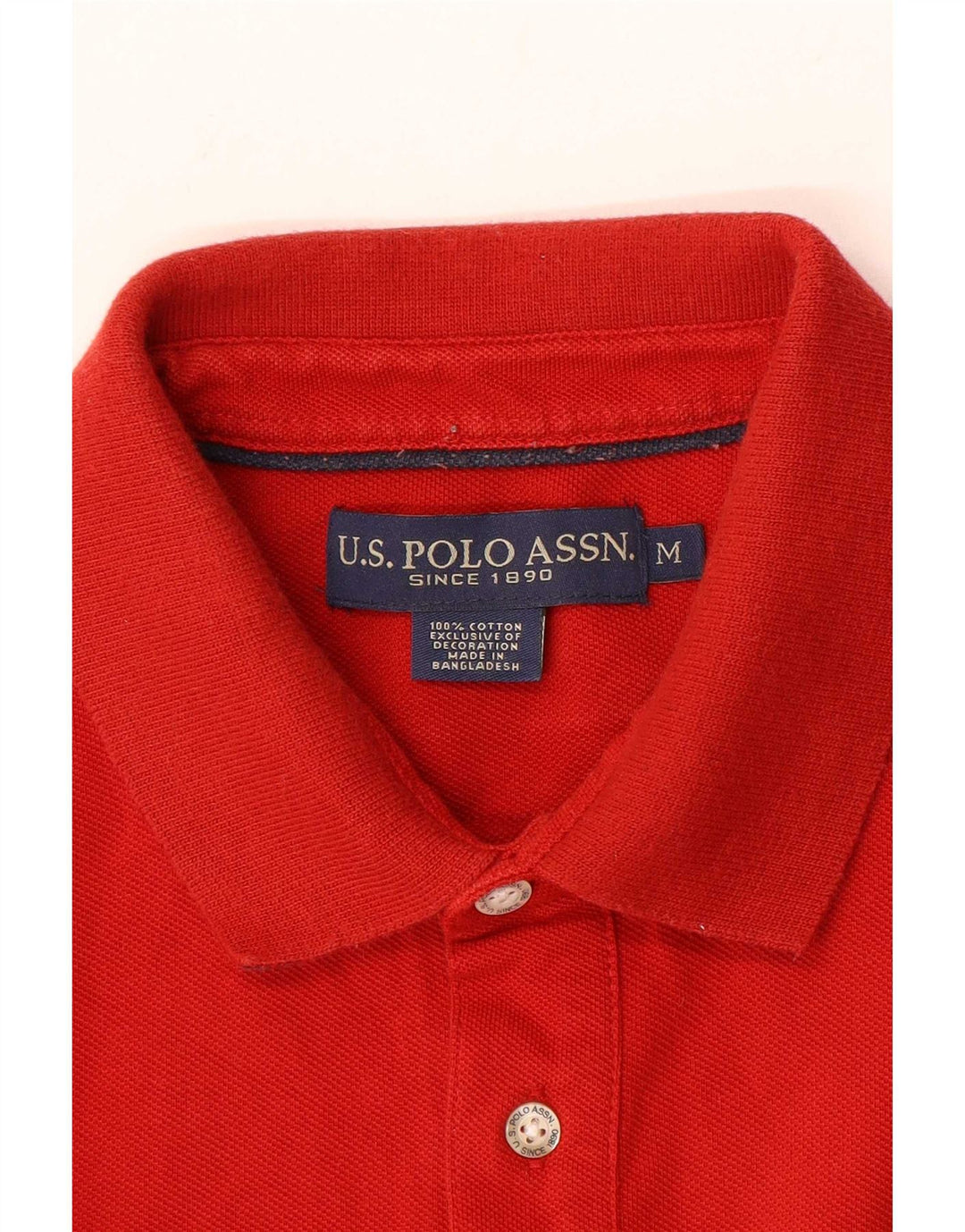 U.S. Polo Assn. Muška polo majica srednje crvene pamučne boje