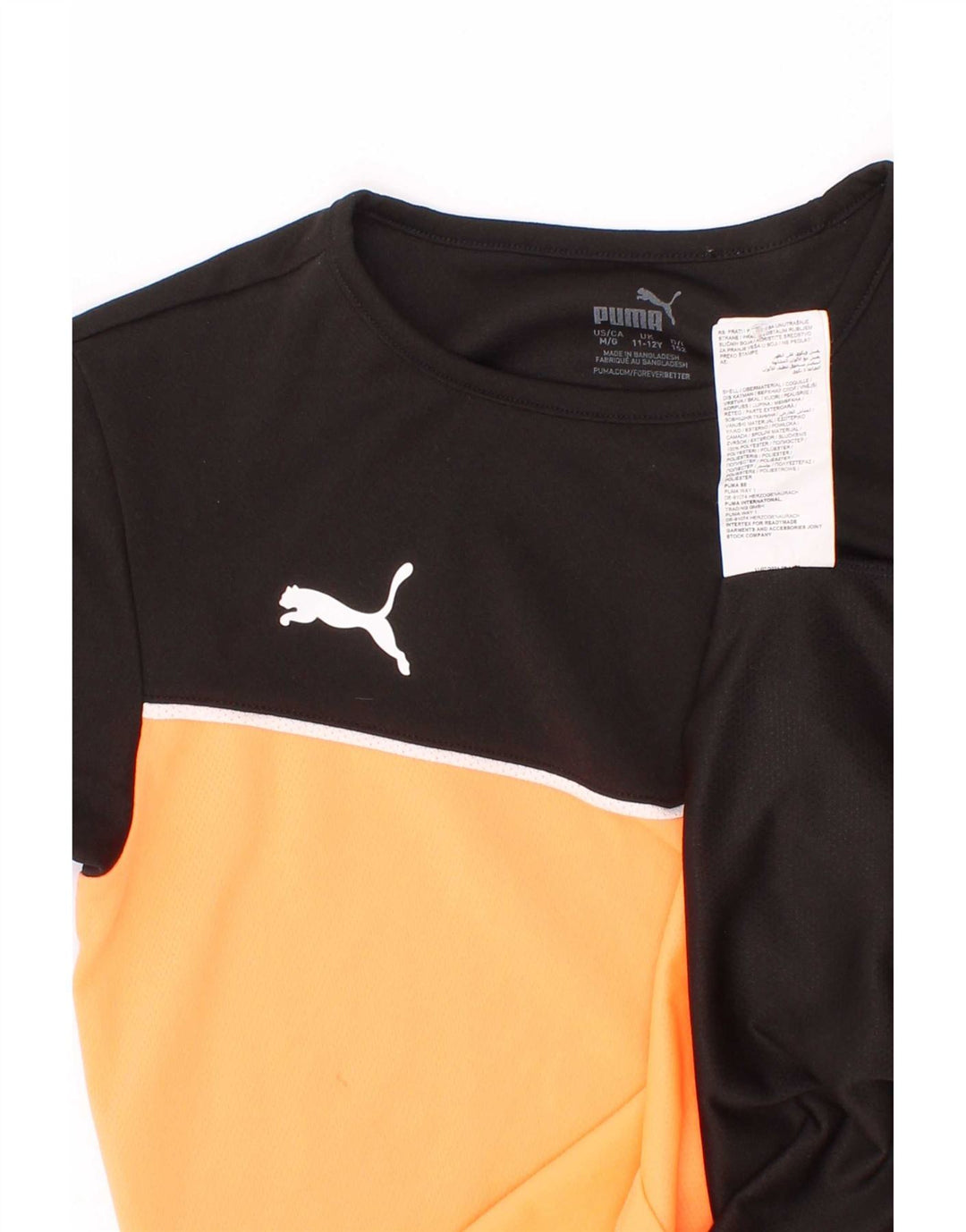 Puma majica kratkih rukava za dječake 11-12 godina, crni poliester u boji