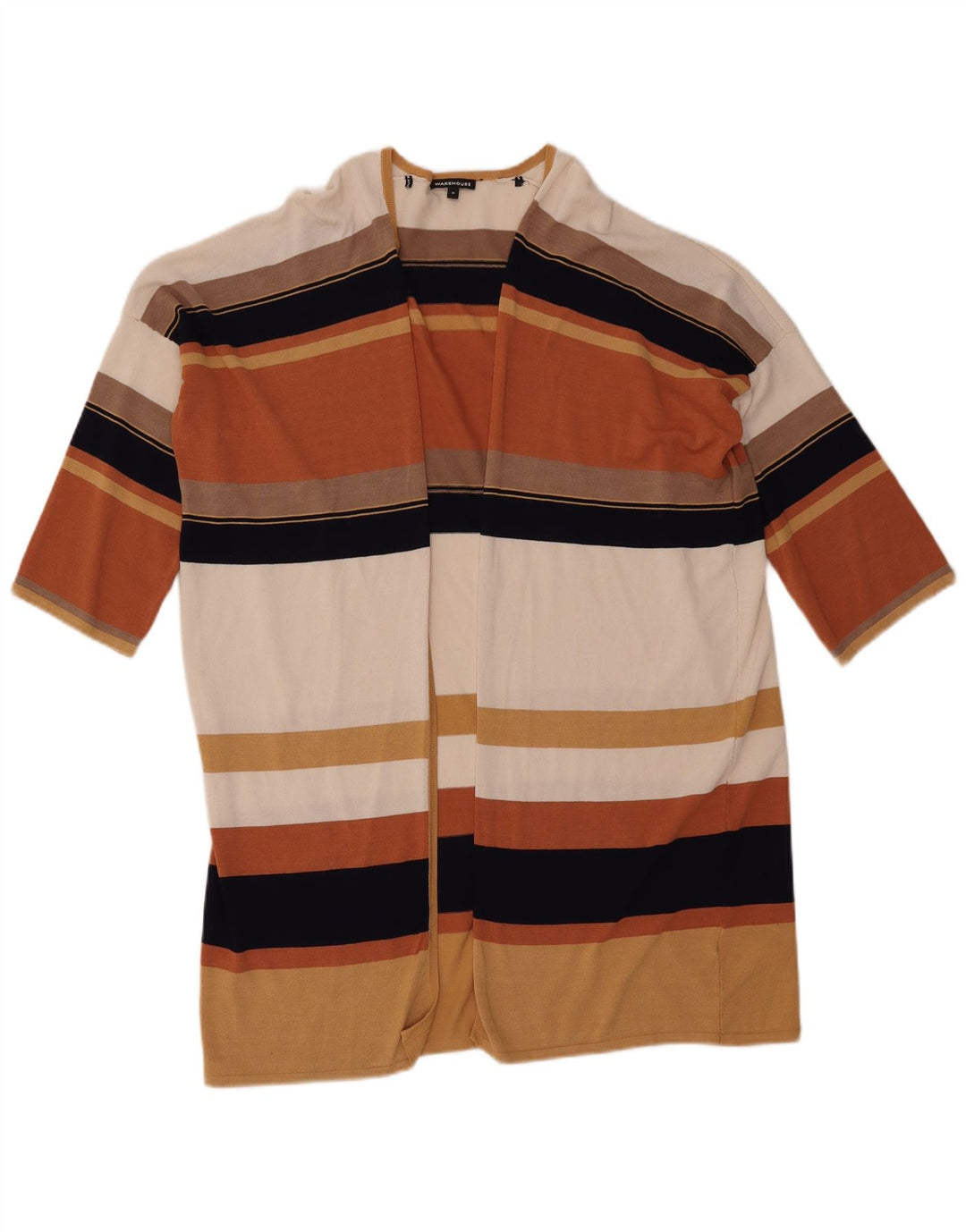 Warehouse Ženski dugi kardigan pulover UK 14 Srednje bež viskoza