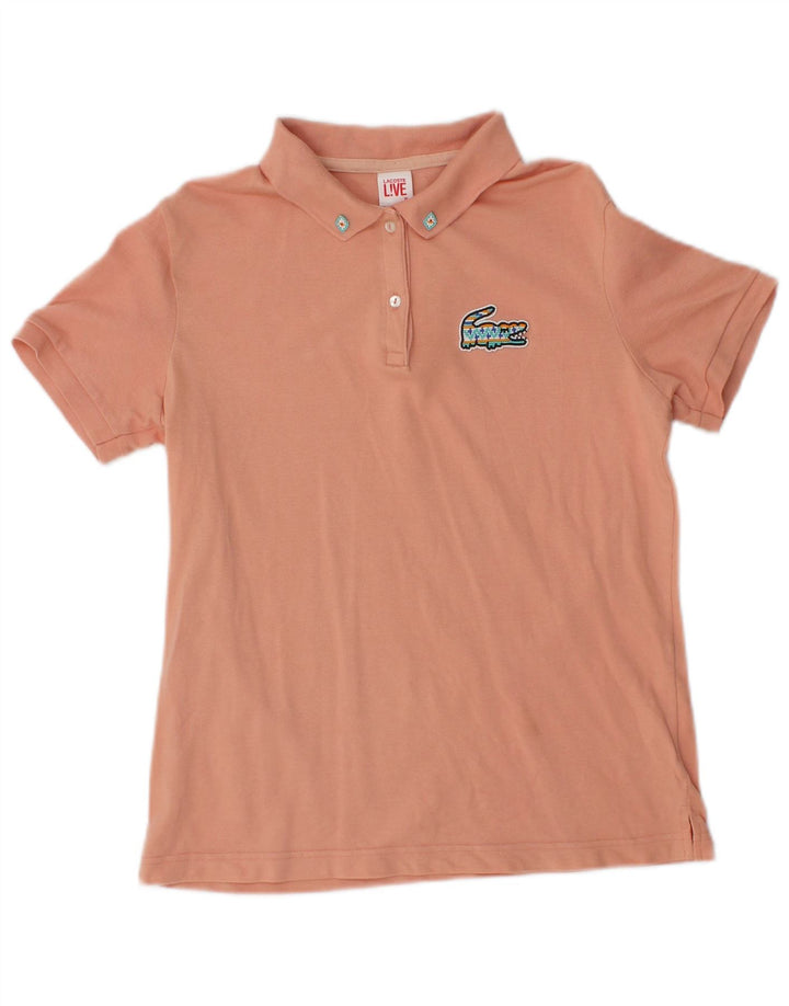 Lacoste ženska polo majica UK 12 srednje ružičasti pamuk