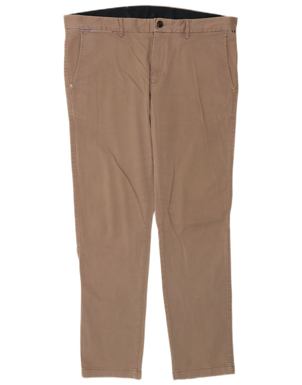 Tommy Hilfiger Mens Denton Straight Chino Trousers W38 L31 Brown