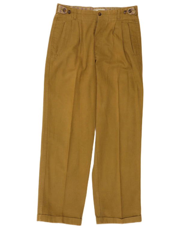 Vintage Mens Pegged Chino Trousers IT 44 XS W30 L31 Brown Cotton