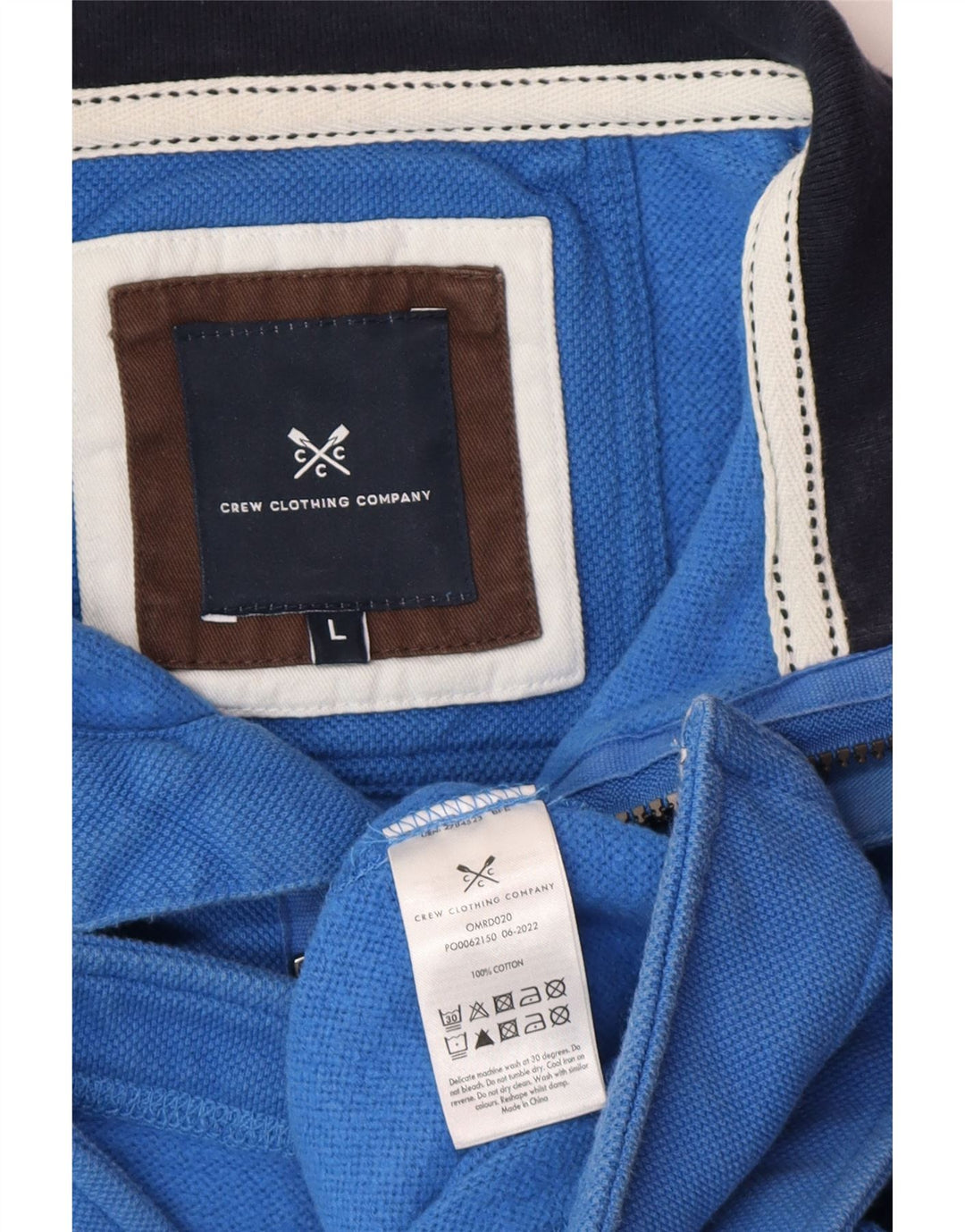 Crew Clothing Muška majica s izrezom i velikim plavim pamukom