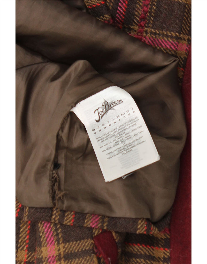 JOE BROWNS Ženska mini suknja UK 12 Srednje W32 Smeđi karirani akril