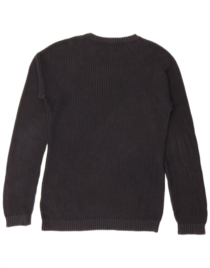 JACK & JONES Muški džemper s okruglim izrezom Srednji tamnoplavi pamuk