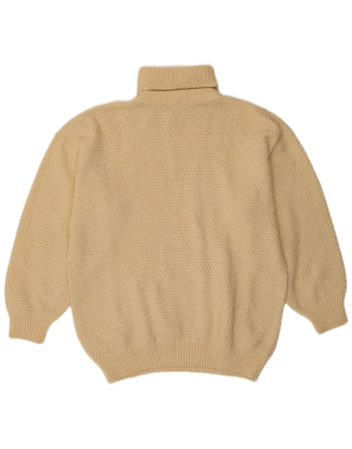 VINTAGE ženski pulover s rol izrezom UK 18 XL od bijele vune