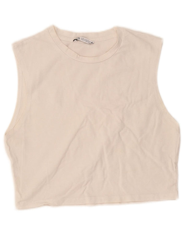 Zara ženski kratki prsluk UK 18 XL bijeli