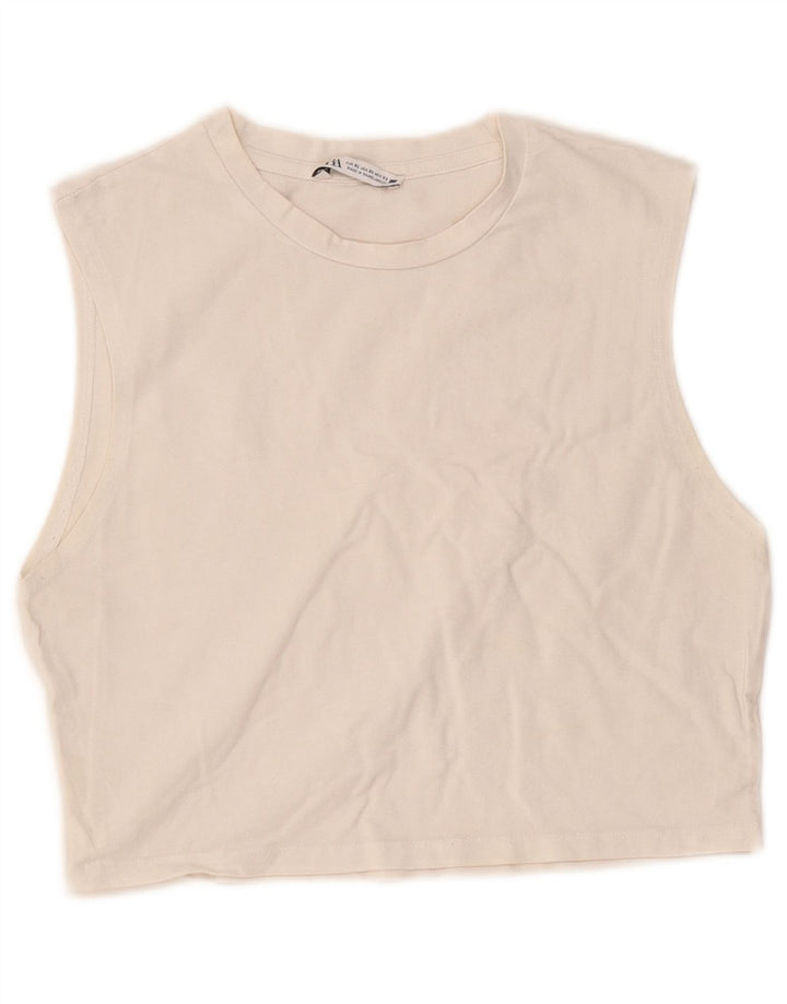Zara ženski kratki prsluk UK 18 XL bijeli