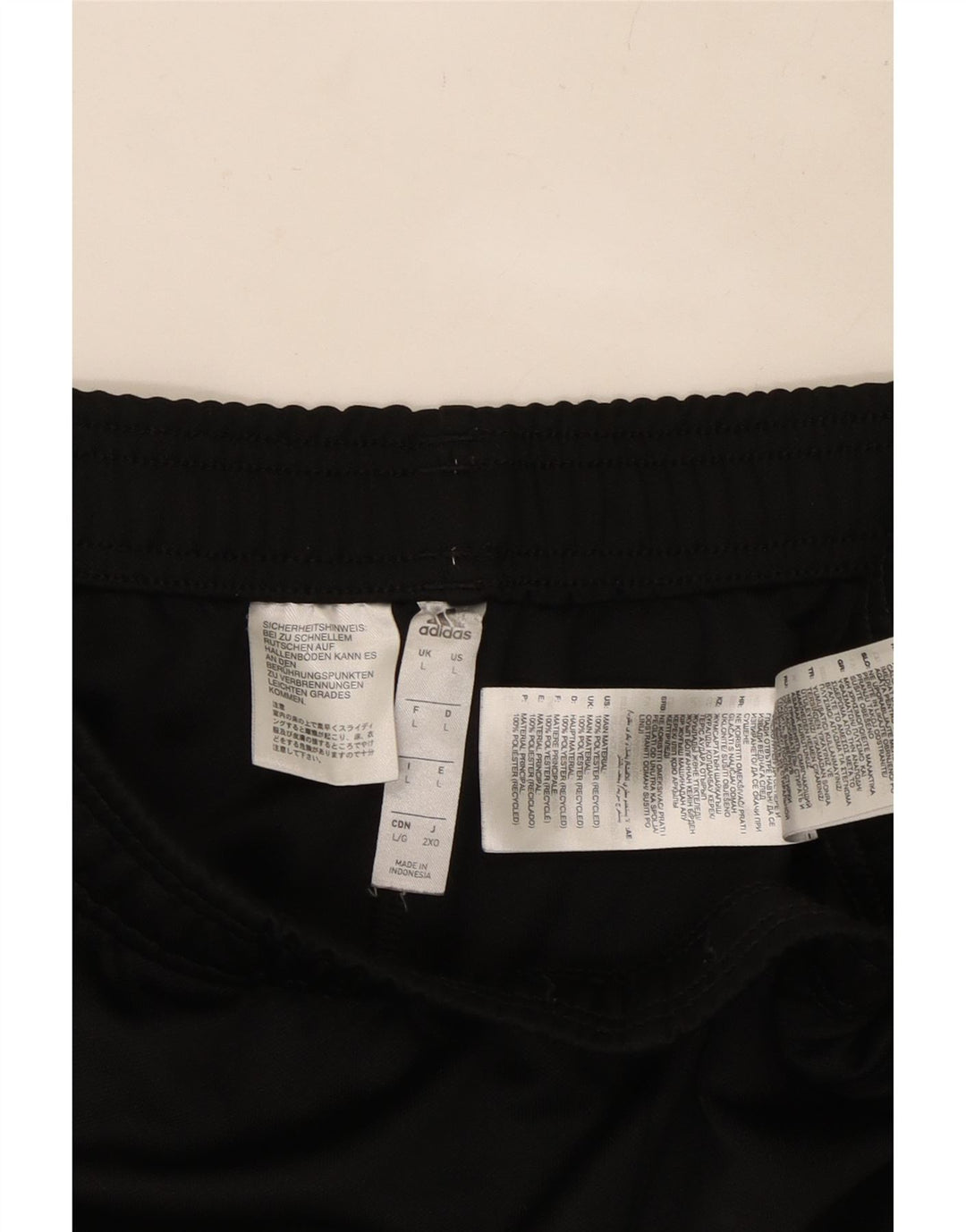 ADIDAS muške Dri Fit hlače za trenirku, velike crne poliesterske hlače
