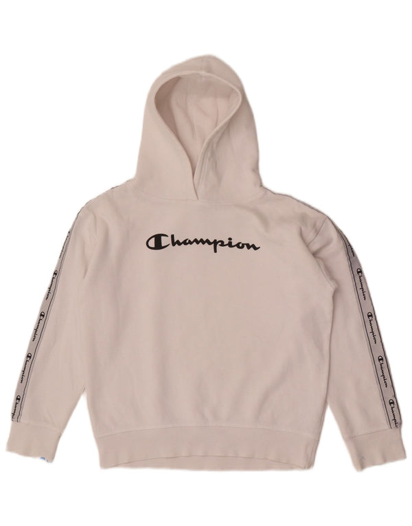 Champion Girls Graphic Hoodie Džemper 9-10 godina Srednje bijeli pamuk