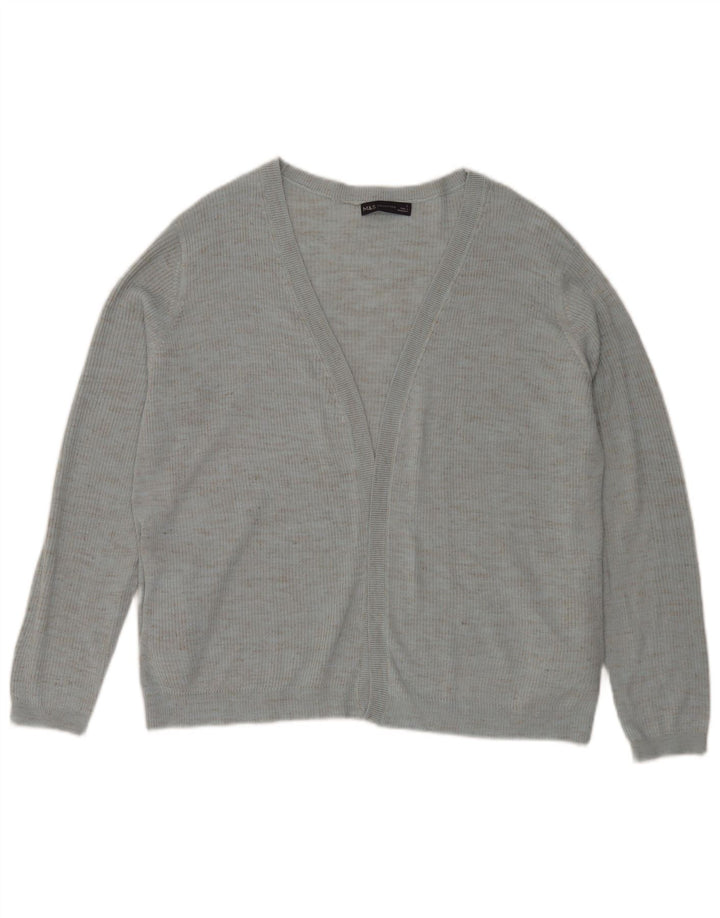 Marks & Spencer ženski prekomjerni džemper UK 16 Large Blue Flected