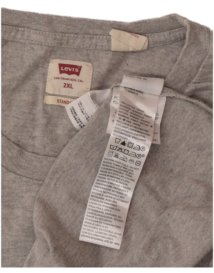 Levi's standardna muška majica kratkih rukava 2XL sivi pamuk