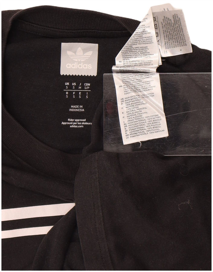 ADIDAS muška majica kratkih rukava s grafičkim motivima, mala, crna pamučna