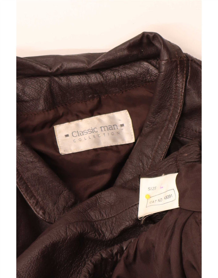 Vintage muška kožna jakna UK 40 Large Brown