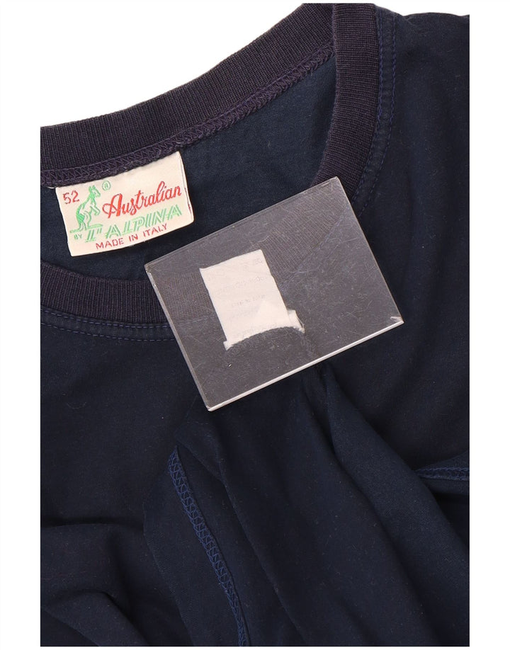 AUSTRALIAN L'ALPINA Muška majica kratkih rukava IT 52 Large Navy Blue Cotton