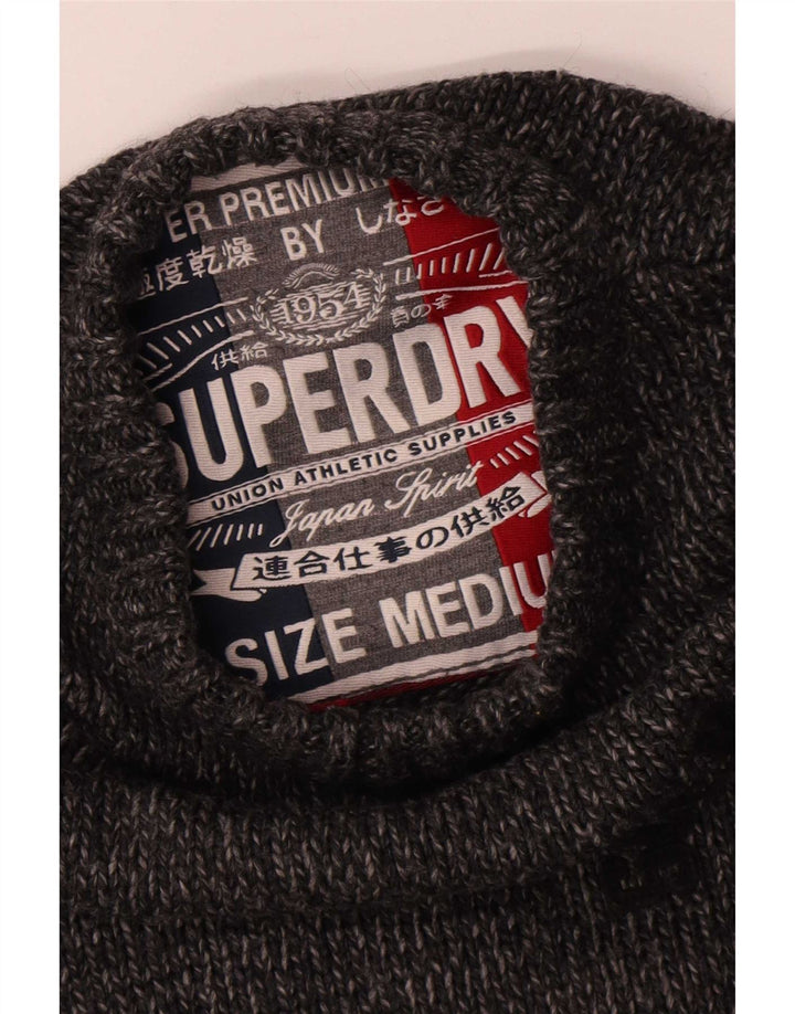 Superdry muški džemper s okruglim izrezom srednje sive boje od akrila