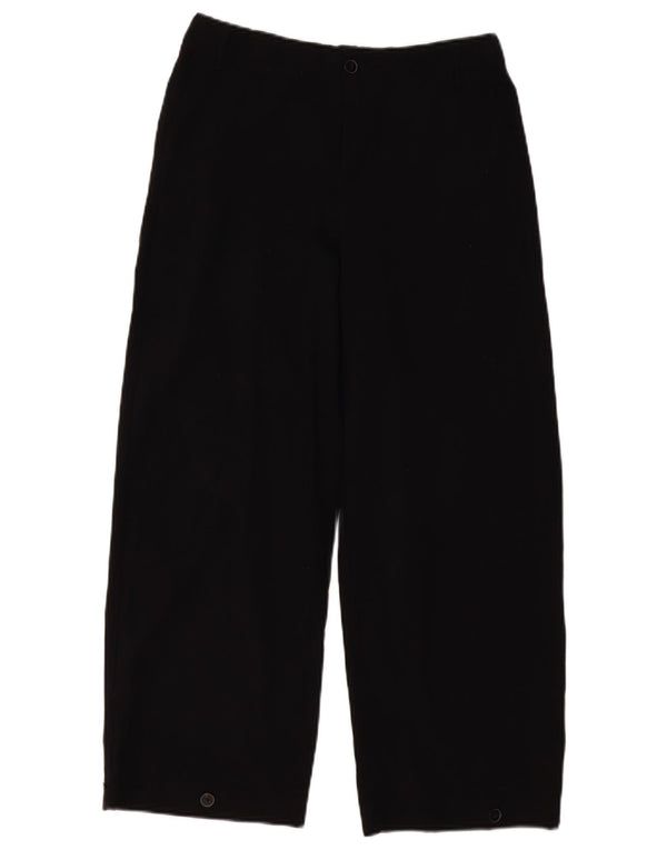 ZARA Womens Wide Leg Chino Trousers Small W26 L26 Black