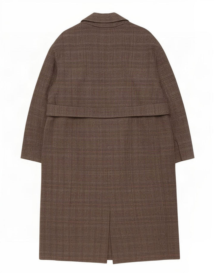 Zara ženski kaput UK 16 Large Grey Riblja kost vuna