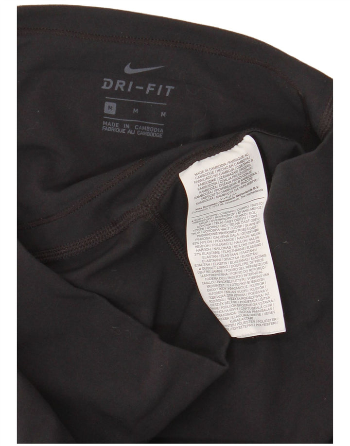 Nike Ženske Dri Fit Leggings UK 14 srednje crne najlonske