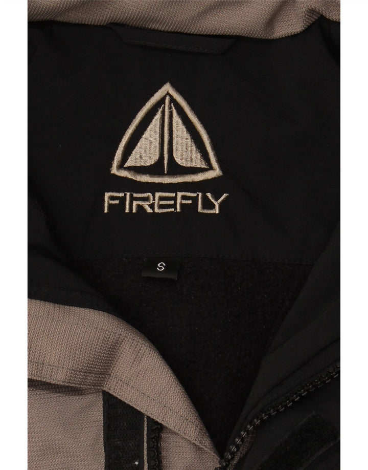 VINTAGE muška jakna vjetrovka s kapuljačom UK 36 Mala crna najlonska boja