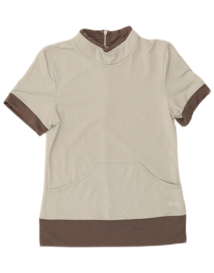 Champion ženski džemper kratkih rukava UK 14 velikih sivih blokova