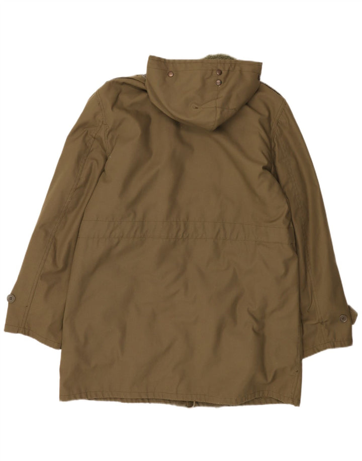 Vintage muška parka jakna s kapuljačom UK 40 veliki kaki poliester