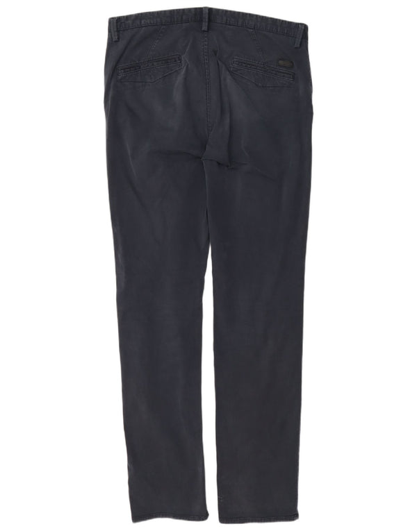 Hugo Boss muške ravne chino hlače EU 50 velike W34 L33 tamnoplavi pamuk