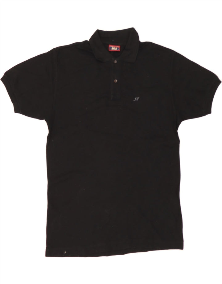 RIFLE Mens Polo Shirt Large Black Cotton Vintage Rifle and Second-Hand Rifle from Messina Hembry 