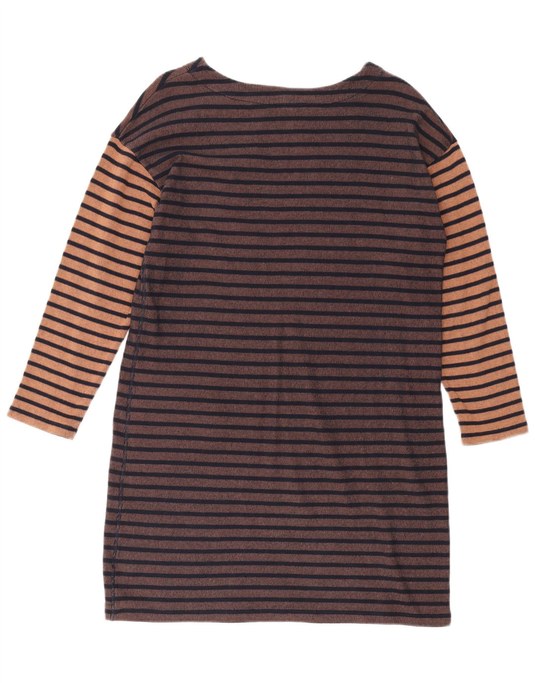 WHITE STUFF Ženska plašt haljina dugih rukava UK 14 Velike smeđe pruge