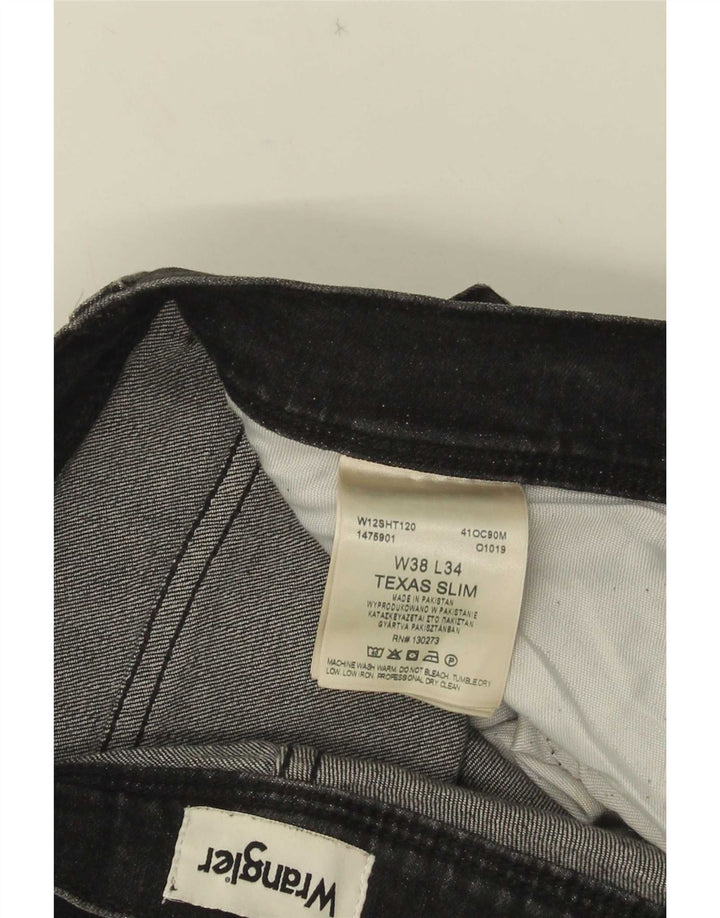 Wrangler Muške Texas Slim Jeans W38 L34 Sivi pamuk