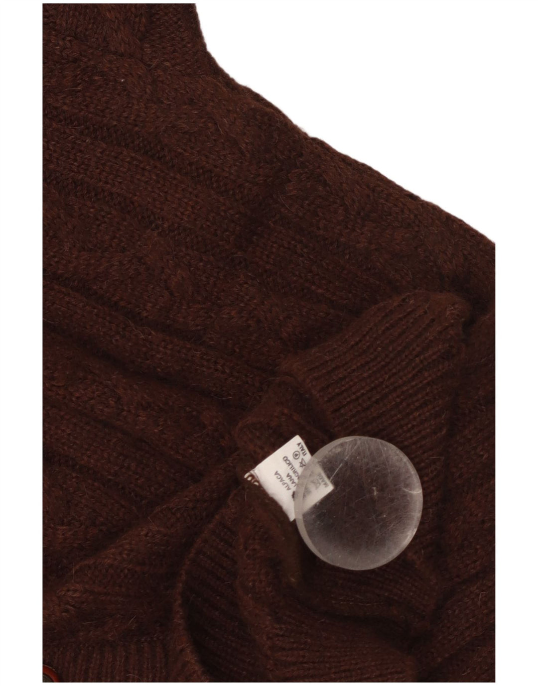 Vintage muški kardigan džemper IT 52 velika smeđa vuna alpake