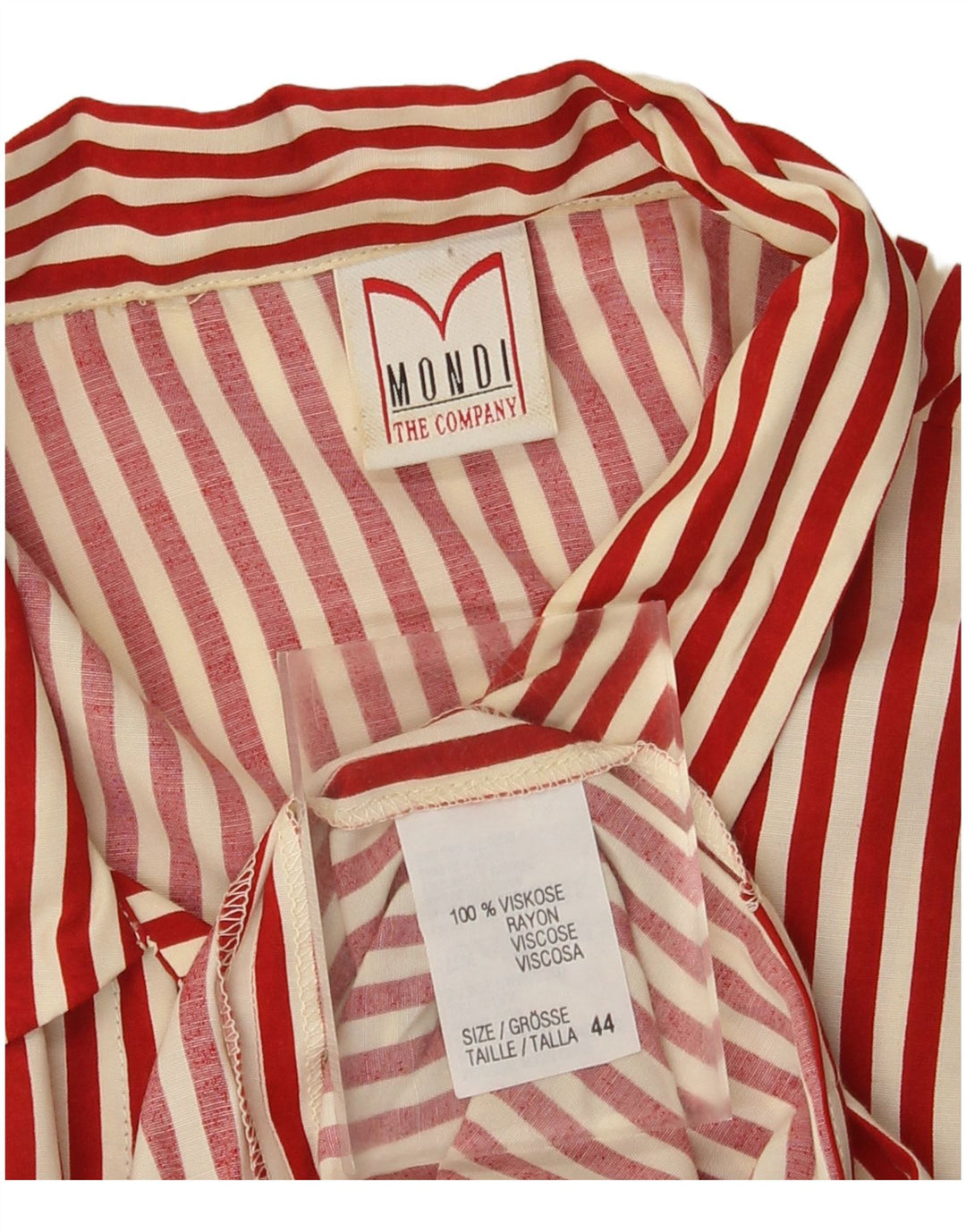 Mondi ženska maksi haljina IT 44 srednje crvene pruge od viskoze