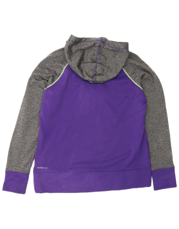 Nike Ženska Therma-Fit Graphic majica s kapuljačom UK 18 XL Purple Colourblock