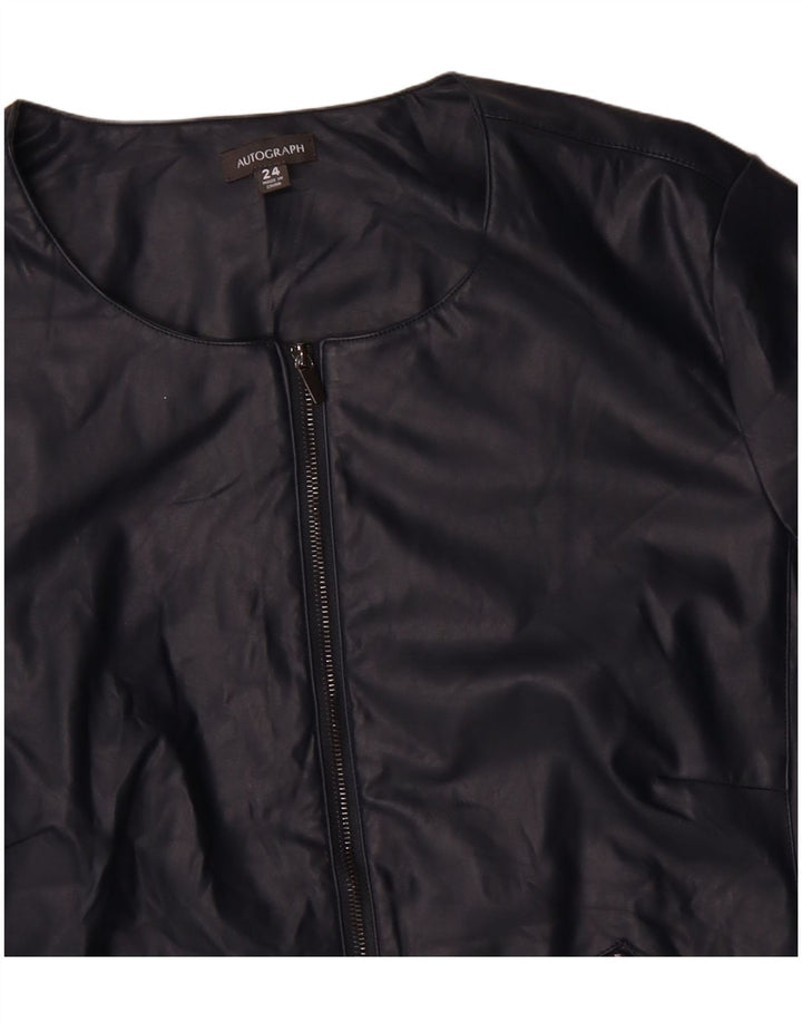 Marks & Spencer ženska bomber jakna s autogramom UK 24 4XL tamnoplava