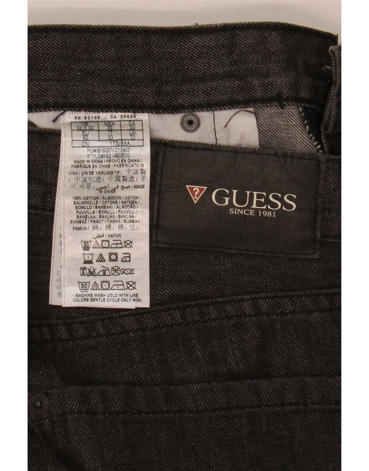 Guess muške ravne traperice W33 L30 sivi pamuk