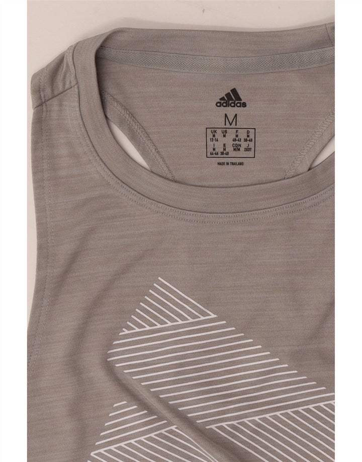Adidas ženski grafički prsluk UK 12/14 srednje sivi