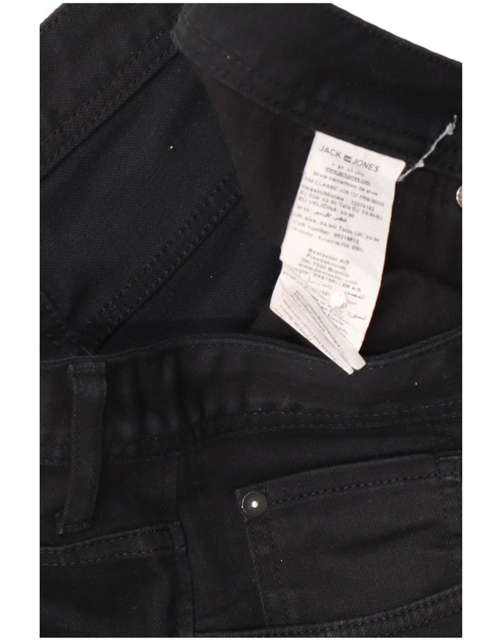 Jack & Jones muške uske traperice W33 L30 crni pamuk