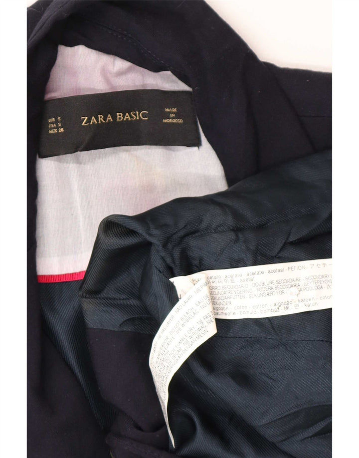 Zara ženski sako sa 1 gumbom UK 10 Mala tamnoplava acetat
