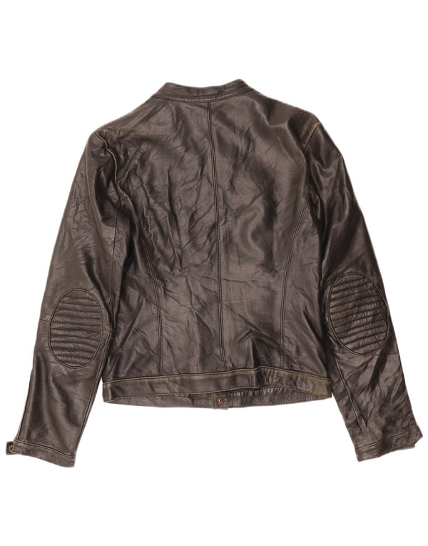 ZEN ženska crna kožna jakna UK 10 Mala crna koža