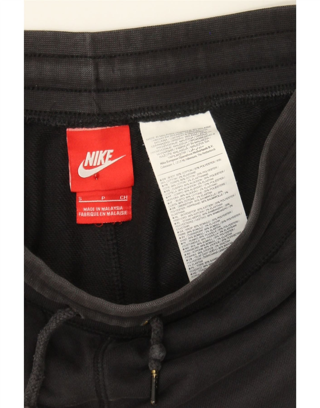 NIKE Mens Graphic Sport Shorts Small  Black Cotton Vintage Nike and Second-Hand Nike from Messina Hembry 