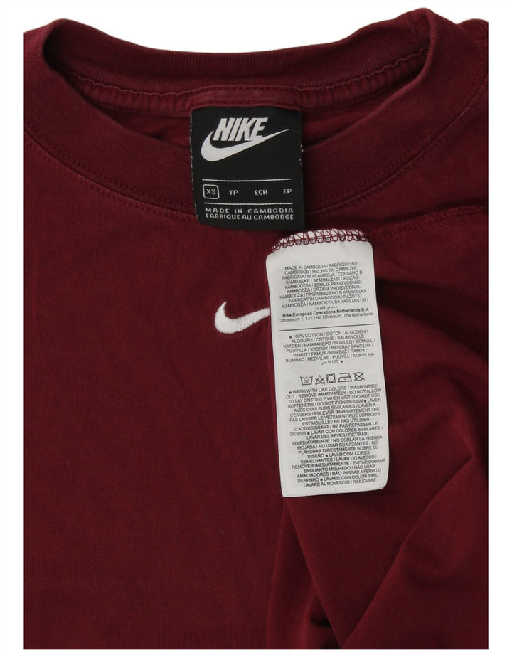 NIKE Ženska majica kratkih rukava UK 6 XS Bordo pamuk