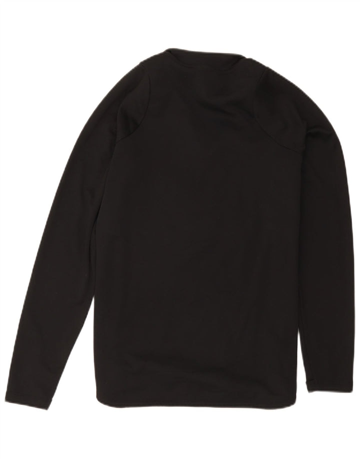 Nike Dri Fit majica s izrezom na patent i gornji dio trenirke srednje crne boje