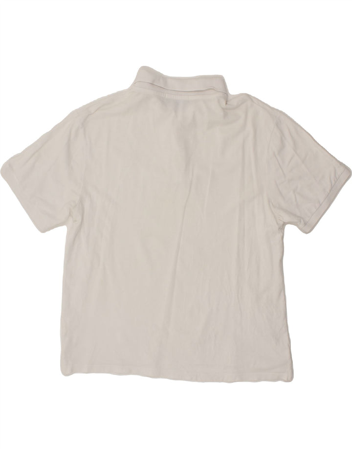 TRUSSARDI Mens Polo Shirt 2XL White Vintage Trussardi and Second-Hand Trussardi from Messina Hembry 