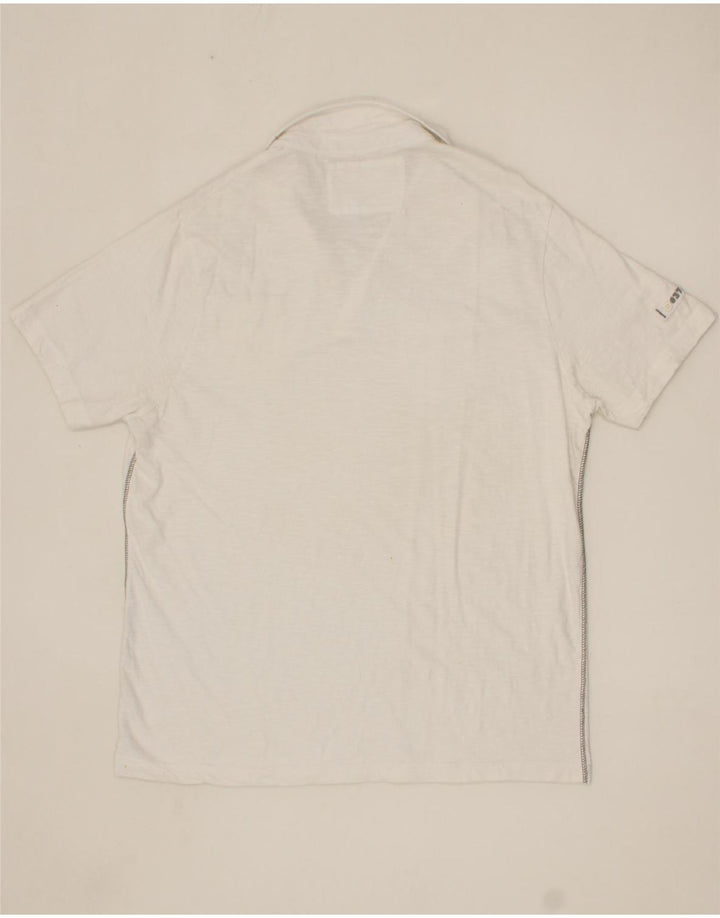 JULES Mens Polo Shirt XL White Cotton Vintage Jules and Second-Hand Jules from Messina Hembry 