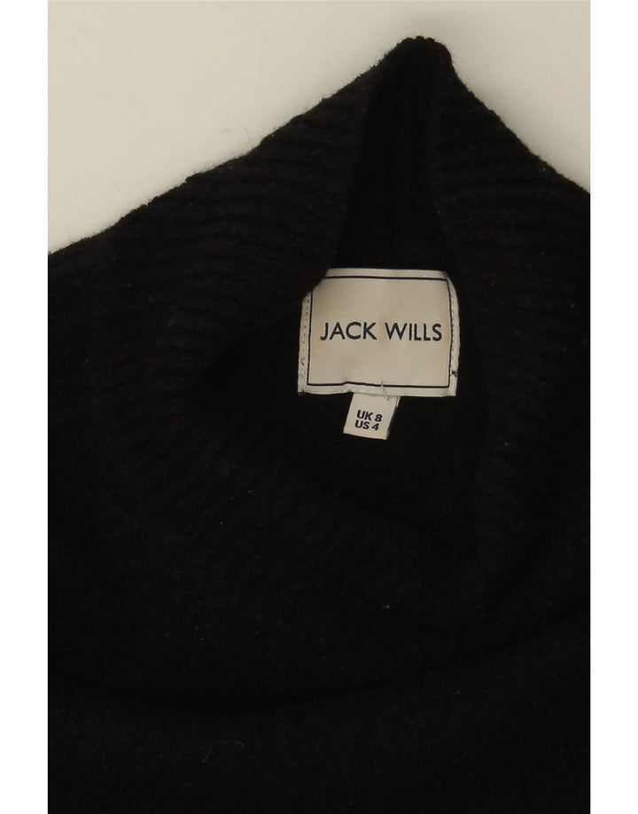 Jack Wills Ženski veliki džemper s kornjačičastim ovratnikom UK 8 Mali crni
