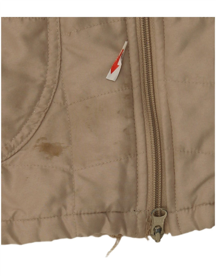 Vintage ženska bomber jakna EU 36 mala bež poliester