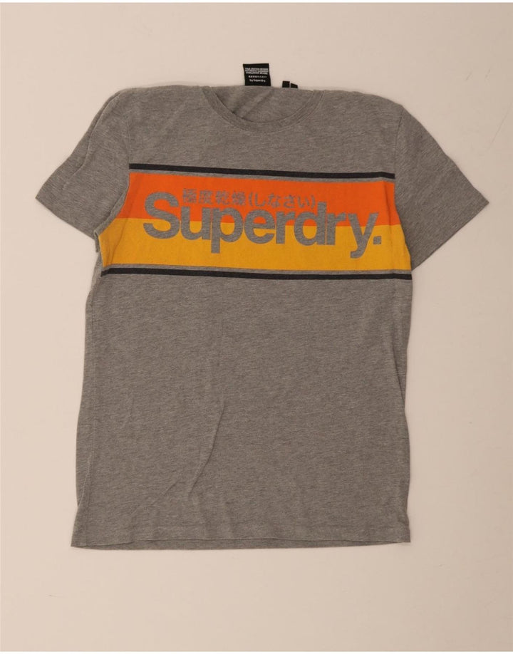 Superdry muška majica kratkih rukava s grafičkim motivima, srednje sivi pamuk