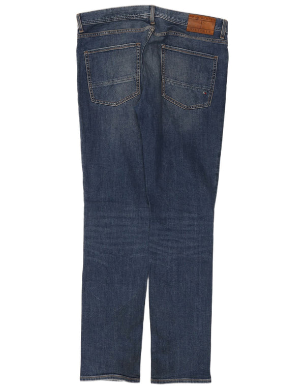 Tommy Hilfiger Mens Denton Straight Jeans W36 L34 Plavi pamuk