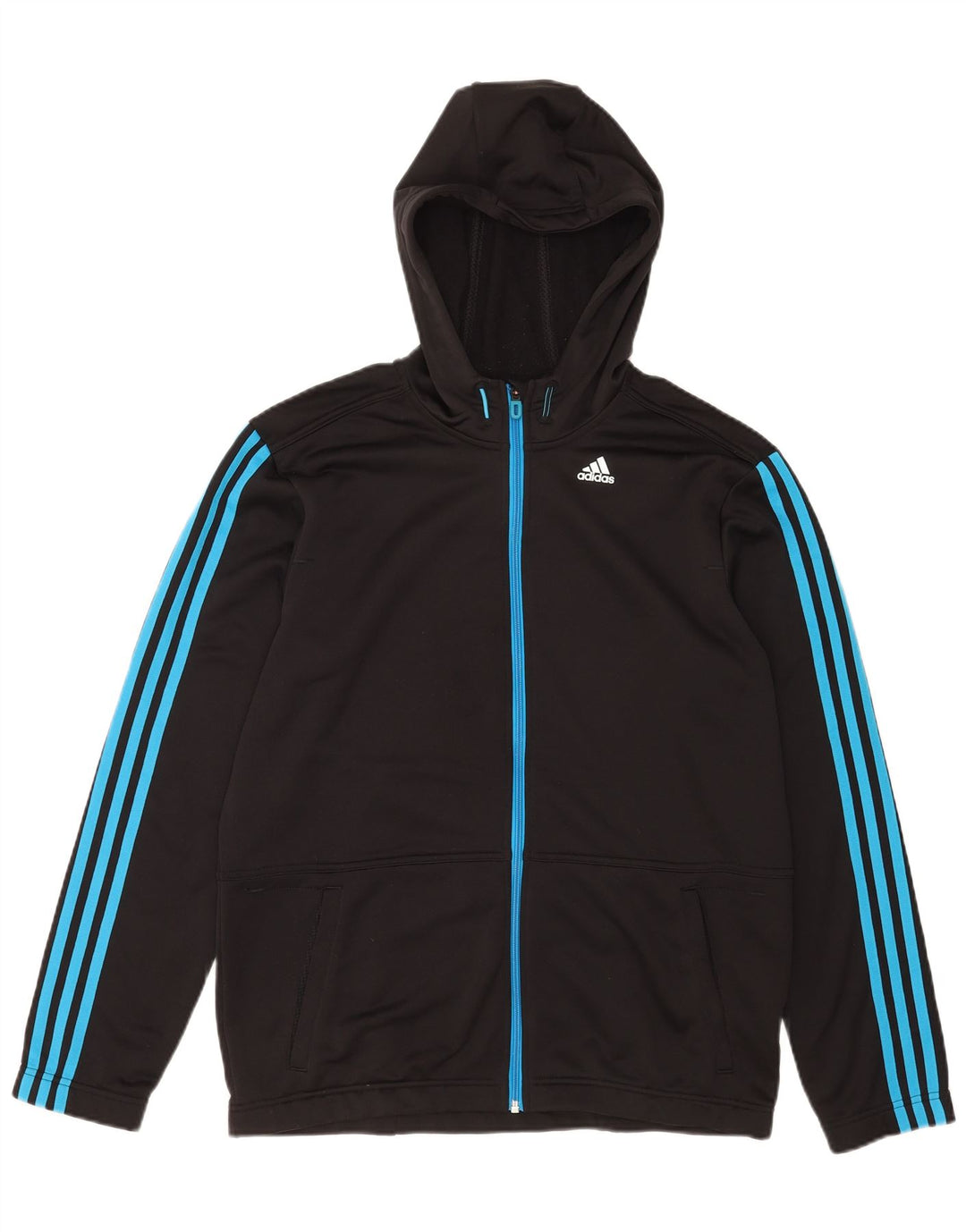 Adidas muški džemper s kapuljačom Climalite, veliki crni poliester