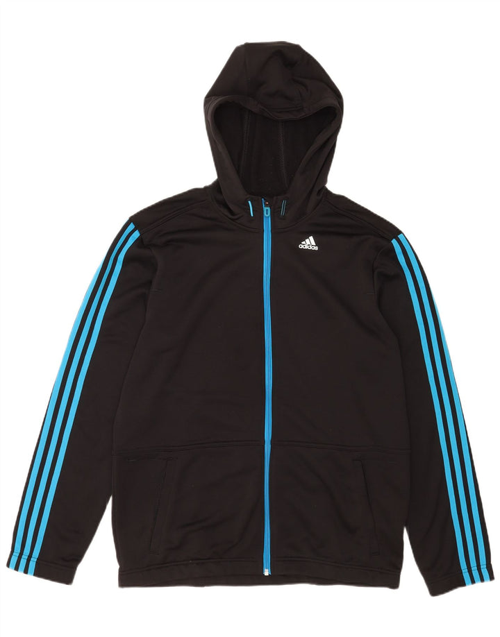 Adidas muški džemper s kapuljačom Climalite, veliki crni poliester